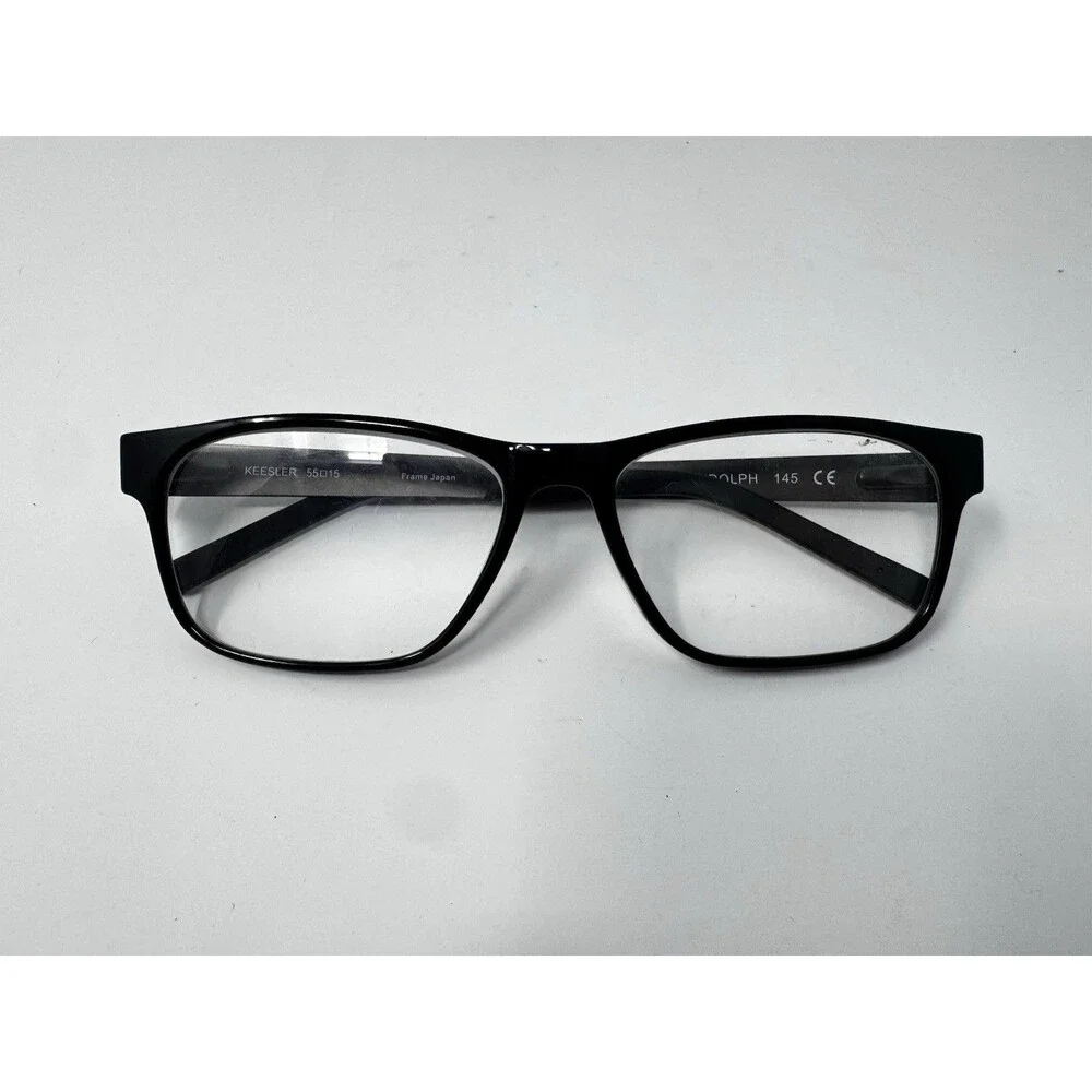 Randolph Keesler Eyeglass Frames Black Rectangle Japan 55-15-145